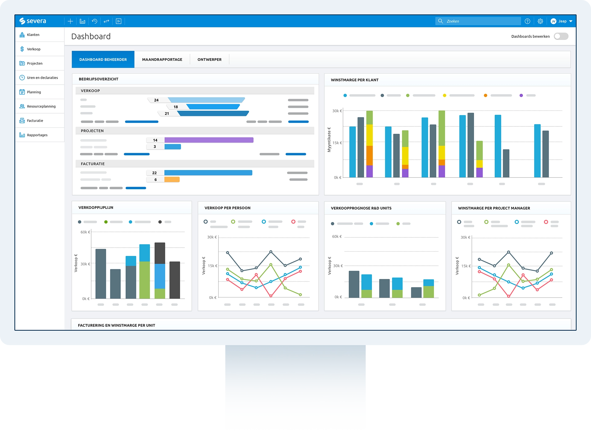 Severa-dashboard