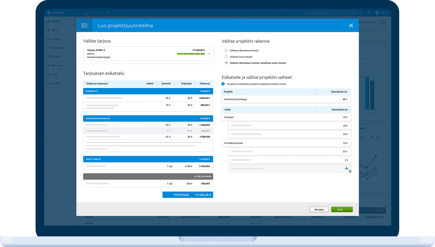 From offer to project plan
